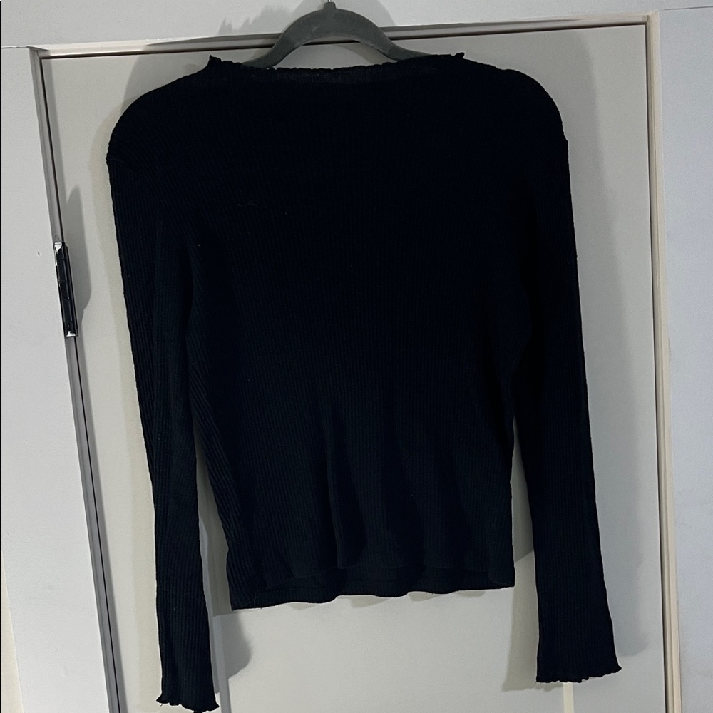 Cotton On Black Ribbed Blouse